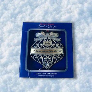 Regent Square Studio Design 2021 Christmas Ornament European Crystal! NEW! NIB!